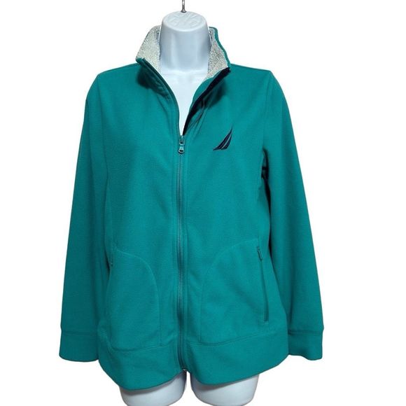 Nautica green fleece jacket small - Picture 2 of 8